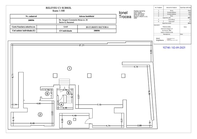 Sector 6, intre Plaza si Afi mall, imobil S+P+3, lift, utilitati incluse